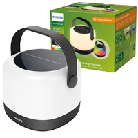 Přenosná solární lampa LED 1,2 W 80 lm 3000K černá Alula Philips