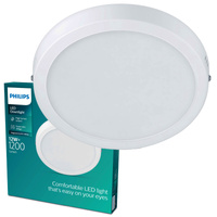 Plafond LED panelové stropní svítidlo MAGNEOS 12W 2700K 21cm bílé stropní svítidlo kulaté PHILIPS