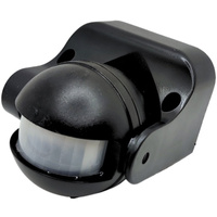 PIR pohybový a soumrakový senzor 180° 12m IP44 černá