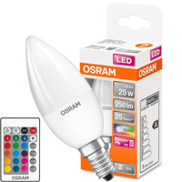 LED žárovka B37 Candle E14 4,2W = 25W 250lm 2700K RGBW 200° stmívatelná Pilot Retrofit Filament Osram