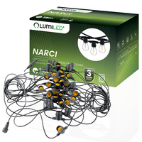 Venkovní řetěz 15m, 30x E27 NARCI LUMILED