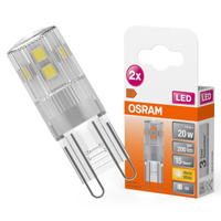 2x LED žárovka s paticí G9 1,9W = 20W 200lm 2700K teplá bílá 300° OSRAM