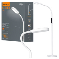 Stolní lampa 2v1 LED 12W 3000K-5500K CCT Stmívatelná dotyková bílá