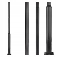 Osvětlovací stožár 3m stožár pro pouliční lampy lucerny kulaté černé