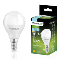 LED žárovka E14 Žárovka 8W = 60W 880lm 6500K Cold CCD 180° White LUMILED