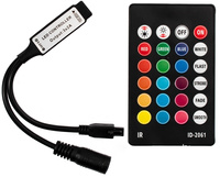 RGB IR ovladač LED pásku 24 TLAČÍTEK 72W 3x2A 12V DC MINI + DÁLK.