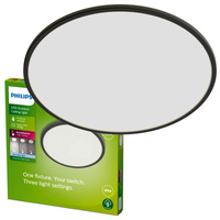 Zahradní LED stropní svítidlo venkovní SUPERSLIM CL550 15W 4000K IP44 kulaté stropní svítidlo černobílé PHILIPS