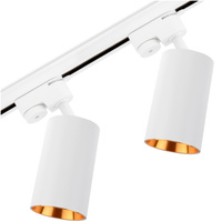 Osvětlovací lišta 1m + 2x reflektor lištový, GU10 Bílý Zlatý SAGI LUMILED