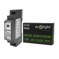 Ecolight Premium Line 15W 24V LED napájecí zdroj na DIN lištu