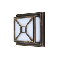 Zahradní svítidlo LED nástěnné svítidlo DARIUS 2xE27 IP54 Stropní čtvercové starožitné zlaté RABALUX