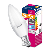 E14 B35 LED žárovka 5.7W = 40W 470lm 4000K Neutrální bila 200° OSRAM Hodnota