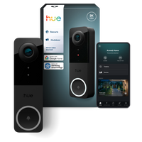 Chytrý videozvonek s 2K QHD 1440p CMOS kamerou černý SMART Zigbee WiFi zvonek Bezpečný Philips HUE