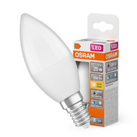 LED žárovka B37 svíčka E14 2,9W = 25W 250lm 2700K teplá bílá CRI>97 200° CLASSIC Osram