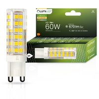 Žárovka LED G9, KAPSLE 7W = 60W 670lm 3000K Teplá bílá 360° LUMILED