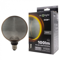 LED žárovka G130 E27 4W 100lm 1800K teplá bílá FILAMENT dekorativní ZERO Ecolight