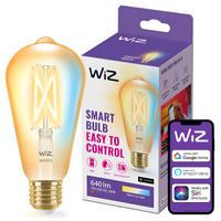 LED žárovka E27 Edison ST64 7W = 50W 640lm 2000-5000K TW FILAMENT Amber Smart SMART WiFi Bluetooth App WiZ