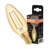 Dekorativní žárovka LED B39 Candle E14 2,5W = 22W 220lm 2400K Warm 300° Vintage 1906 Osram