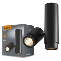 Přisazené svítidlo Stropní svítidlo LED trubice 2xGU10 Černá VIDEX