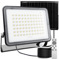 Solární halogenový reflektor LED 300W Zahradní lampa 4000K IP65 PIR senzor pohybu + dálkové ovládání FULGOR LUMILED