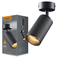 Přisazené svítidlo Stropní svítidlo LED trubice GU10 Černá VIDEX