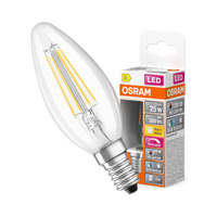 LED žárovka B35 Candle E14 2,2W = 25W 300lm 2700K Warm CRI90 300° Filament Dimmable SUPERSTAR PLUS CLASSIC Osram