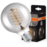 Dekorativní LED žárovka G80 Sphere E27 7,8W = 30W 360lm 1800K Warm 320° Smoke Filament Dimmable Vintage 1906 Osram