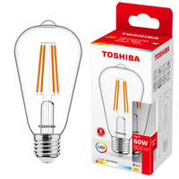 LED žárovka E27 ST64 7W = 60W 806lm 2700K Warm Filament TOSHIBA
