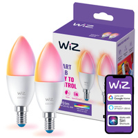2x LED žárovka E14 Candle C37 4,9W = 40W 470lm 2200-6500K RGB + TW Smart SMART WiFi Bluetooth App WiZ