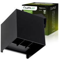 Zahradní nástěnná lampa G9, nastavitelné nahoru a dolů Černá PYXIS LUMILED