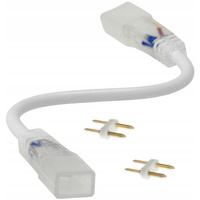 Dlouhý oboustranný konektor s vodičem pro LED pásky 230V 6W + vidlice