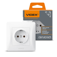Kontaktní 16A zásuvka pod omítku Bílá BINERA VIDEX