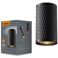 Přisazené svítidlo Stropní svítidlo LED trubice GU10 Černá VIDEX