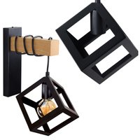 SWEDEN Nástěnné svítidlo 1x E27 Dřevo Black GOLDLUX (Polux)