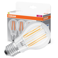 3x LED žárovka E27 A60 CL 7.5W = 75W 1055lm 4000K Neutrální bila 300° vlákno OSRAM BASE