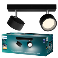 LED reflektorová stropní lampa 11W 1100lm 2700K Black Brother Philips
