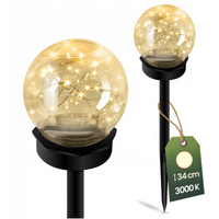 Solární zahradní LED lampa zapichovací dekorativní IP44 3000K koule GLORIS LUMILED