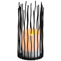 LED zahradní lampa na baterie LED LARTERN NYBORG 22cm IP44 2xAA černý kov GOLDLUX (Polux)