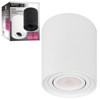 Halogenový reflektorový bodový reflektor GU10 s povrchovou montáží, kulatý, pohyblivý, bílý Masterled