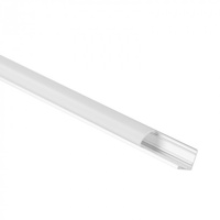 LED rohový hliníkový profil eloxovaný 2m s matným difuzorem pro LED pásky + koncové krytky RW řady Ecolight