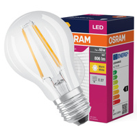LED žárovka E27 A60 7W = 60W 806lm 2700K Teplá bílá 320° OSRAM Filament
