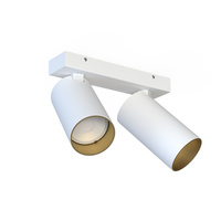 Stropní svítidlo MONO II 7774 Nowodvorski Bílo-zlaté 2xGU10 Bodový reflektor pro povrchovou montáž Moderní