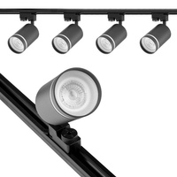 Sada osvětlovacích kolejnic 2m kolejnice + 4x GU10 Černá LED kolejnice Bodové světlo s ozdobným kroužkem