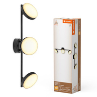 LED stropní nástěnné svítidlo pro povrchovou montáž 16W 840lm CCT Dekorativní černý bodový měsíc Ledvance