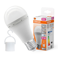 Nabíjecí LED žárovka A60 E27 8W = 60W 806lm 4000K Neutrální 180° Nouzové osvětlení NABÍJECÍ ŽÁROVKY Osram
