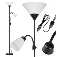 Stojací lampa se 2 body E27 E14 Black Milk Kobi