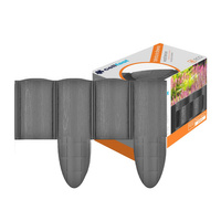 Zahradní palisádový plot Border Lawn Edging 4 ECO Graphite 2,4 m Silný mrazuvzdorný CELLFAST