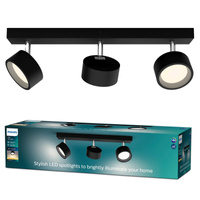LED reflektorová stropní lampa 16,5W 1650lm 2700K černá Brother Philips