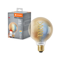 LED žárovka E27 8W = 60W 600lm CCT Stmívatelná SMART+ WiFi Filament Globe Ledvance