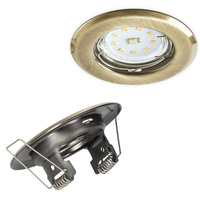 Zapuštěné halogenové bodové svítidlo GU10 Patina Round Kobi pro zápustnou montáž