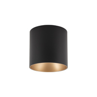 Přisazené svítidlo EYE TONE 8931 Nowodvorski Černá a stříbrná GU10 Stropní trubice Aluminium Minimalist